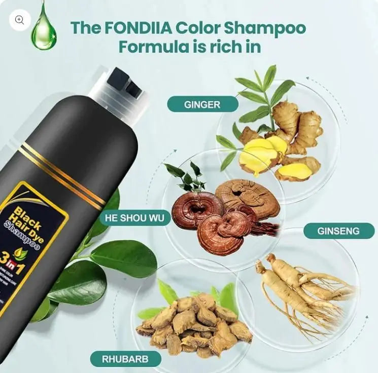 3 in 1 Herbal Hair Dye Shampoo - No side effects (BUY 1 GET 1 FREE)
